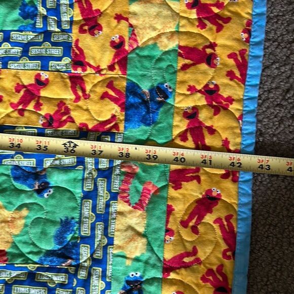 Sesame Street Handmade Quilt Elmo Big Bird Cookie Monster - Picture 5 of 9